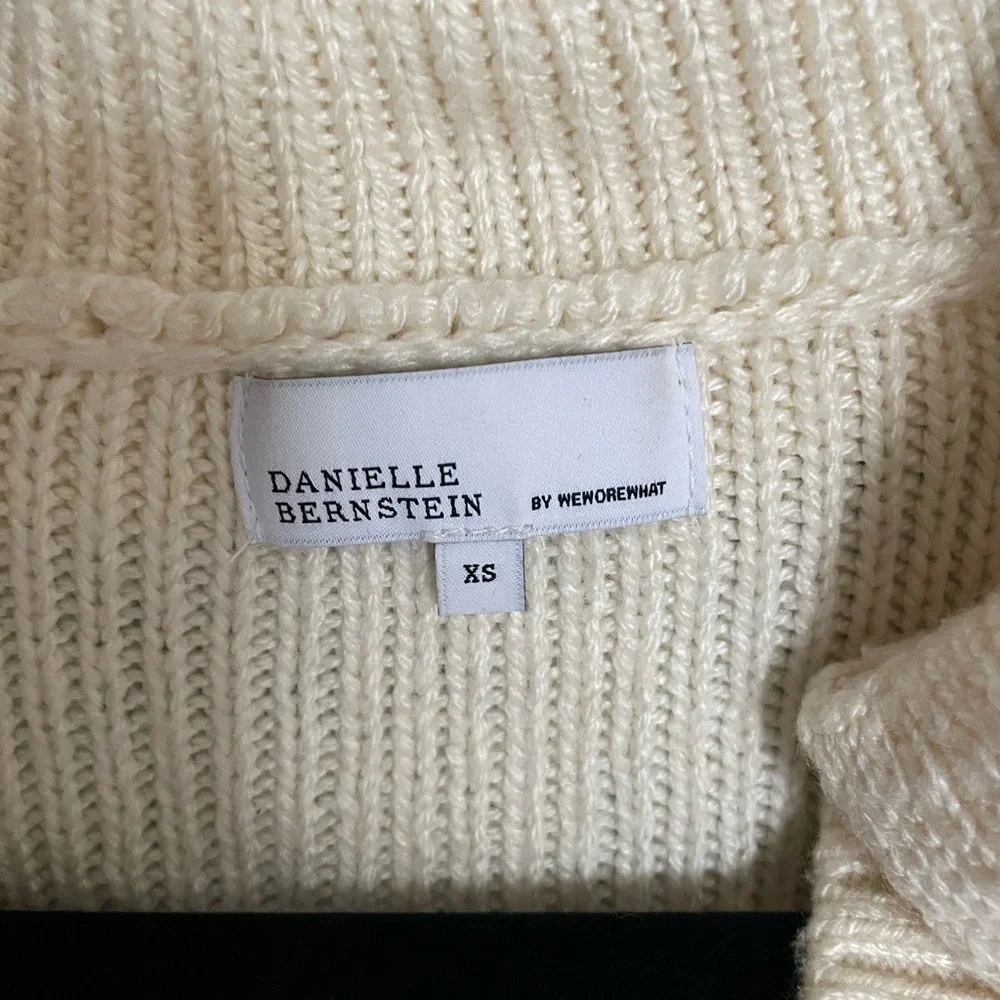 Danielle Bernstein WeWoreWhat cropped knit polo sweater - Picture 3 of 3